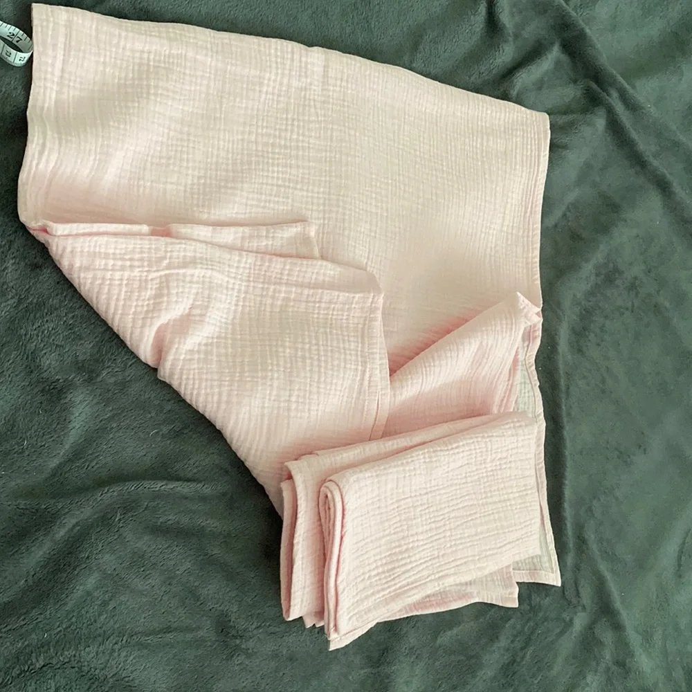New baby blanket, 3 burp cloths , pink ,cotton , new ,soft